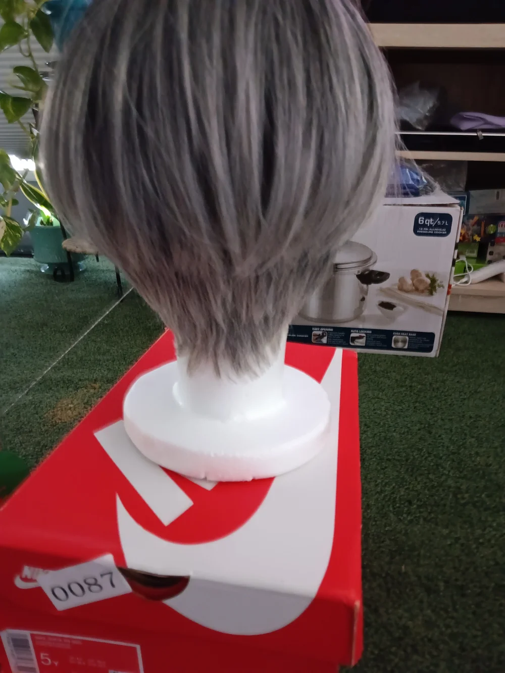 Miss Divine Human Hair Blend Pixi Grey